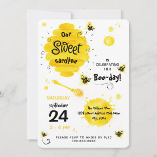 BEE day Invitation télécharger Miel Abee jaune