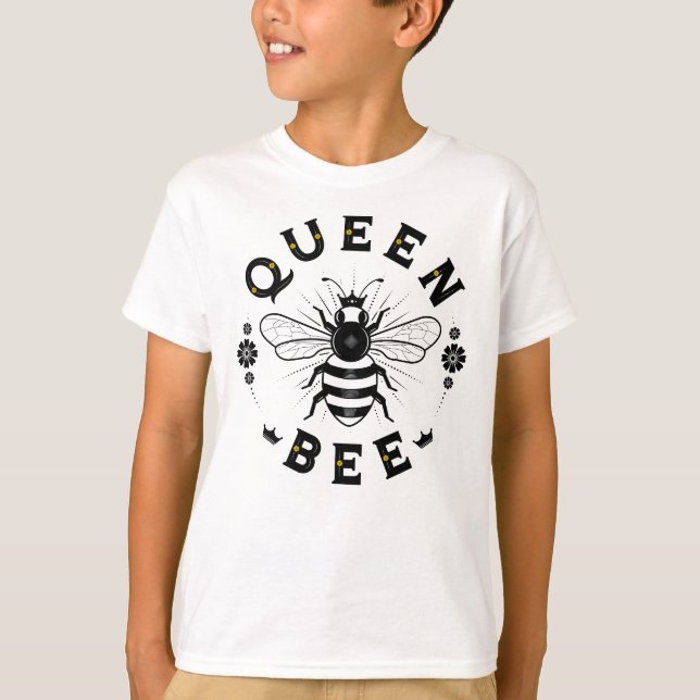 Bee de la Reine du garçon / T-shirt blanc (Devant)