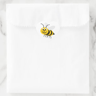 Bee Design Heart Sticker