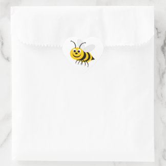 Bee Design Heart Sticker