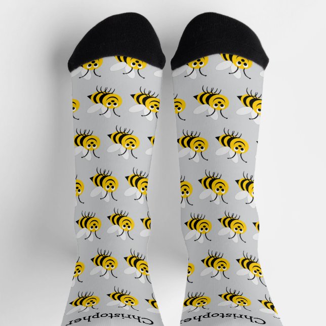 Bee Design Personalised Socks (Top)