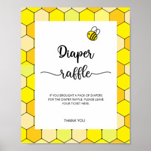 Bee diaper raffle poster
