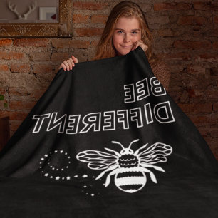 Bee Different Sherpa Blanket
