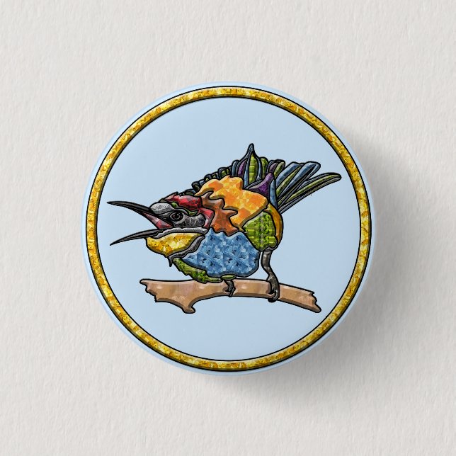 Bee Eater Bird 1 Inch Round Button (Front)
