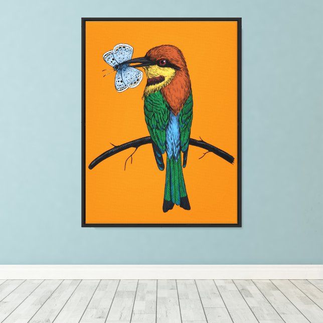 Bee eater canvas print (Insitu(Wood Floor))
