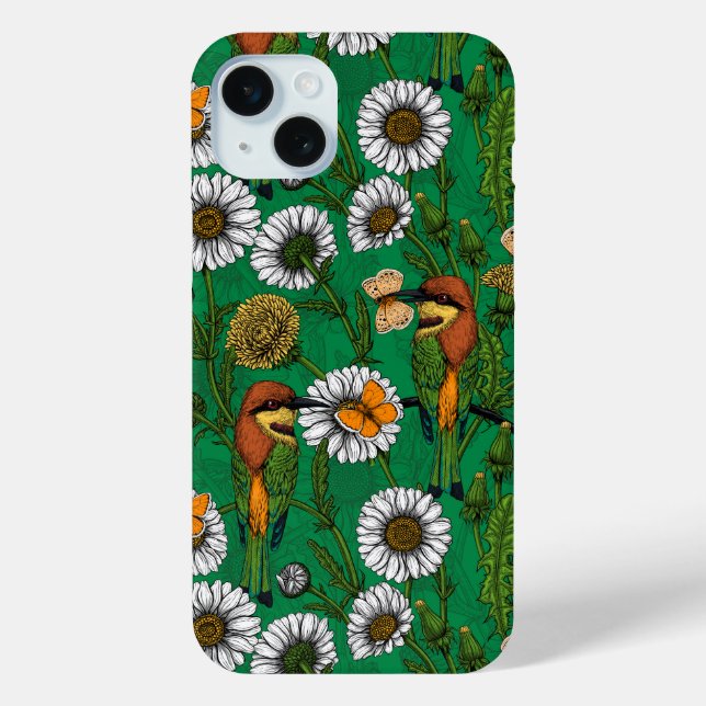 Bee eaters on a spring meadow Case-Mate iPhone case (Back)
