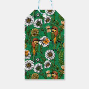 Bee eaters on a spring meadow gift tags