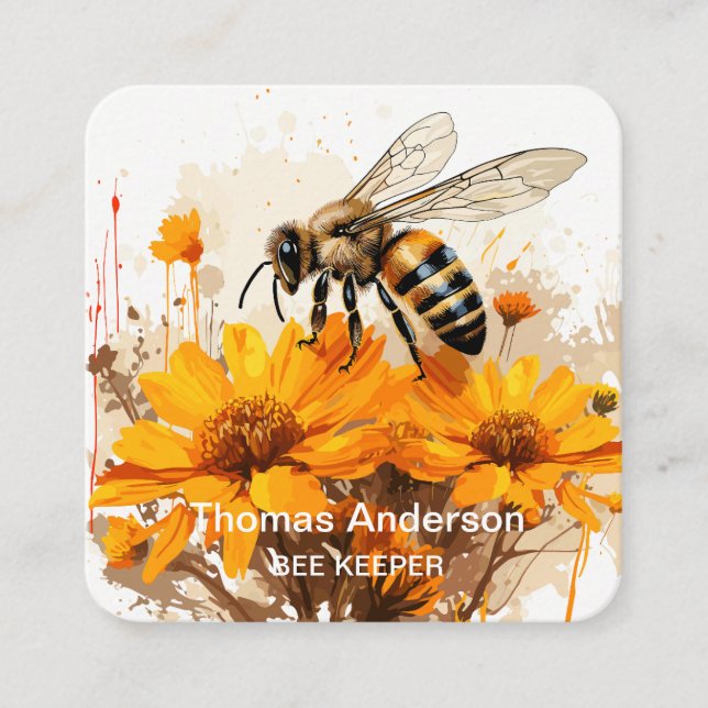 Bee Farm Bee Keeper Business Card (Front)