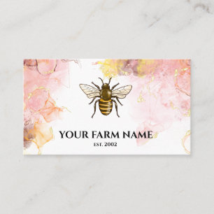 Bee Farm Beekeeper Apiarist Honeybees Honeycomb Bu Business Card
