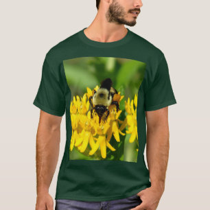 Bee Feasting on Butterfly Weed Wildflowers T-Shirt