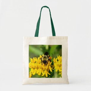 Bee Feasting on Butterfly Weed Wildflowers Tote Bag