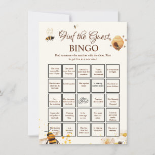 Bee Find the Guest bridal shower bingo  Game Card