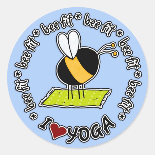 bee fit - yoga sticker (Front)