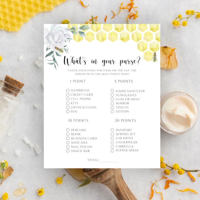 Bee floral what's in your purse game (Creator Uploaded)