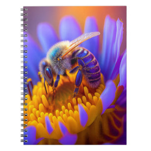 Bee Flower Calm Tranquil Nature Peaceful Season  Notebook