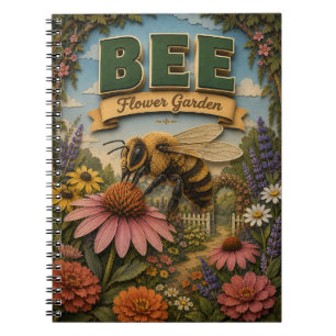 Bee Flower Garden POPCUT Notebook