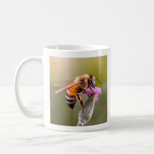 Bee Flower Nature Photography Mug