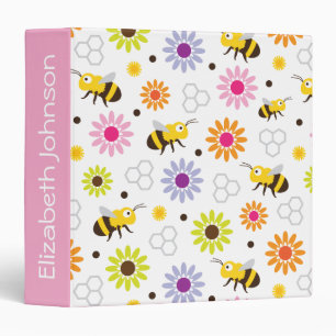 Bee & Flowers Binder