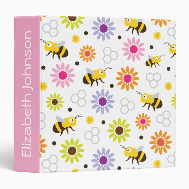 Bee & Flowers Binder (Front/Spine)