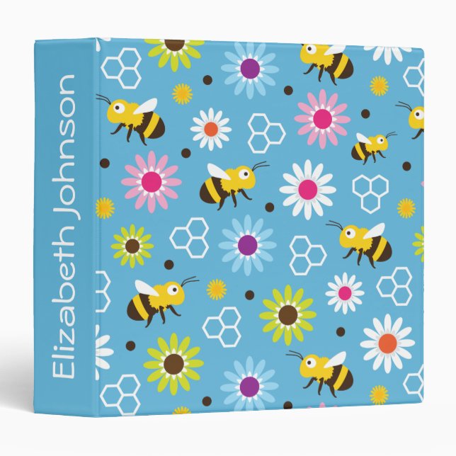Bee & Flowers Binder (Front/Spine)