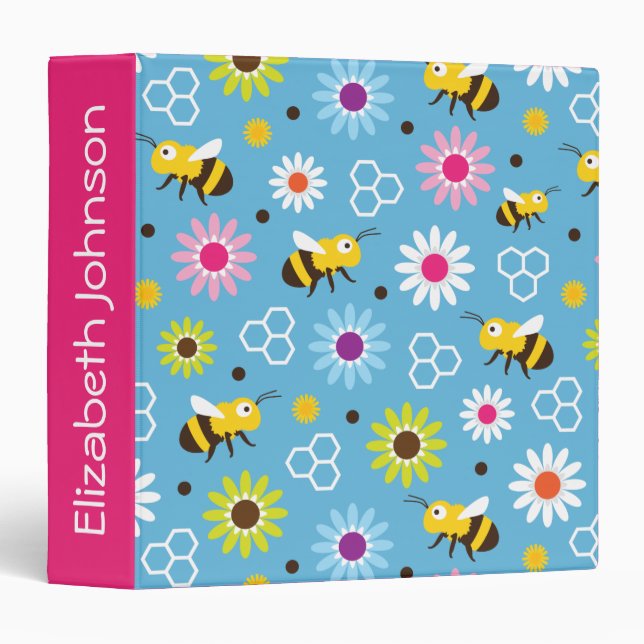 Bee & Flowers Binder (Front/Spine)