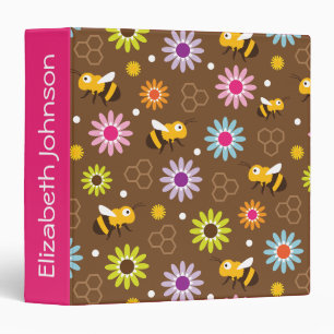 Bee & Flowers Binder