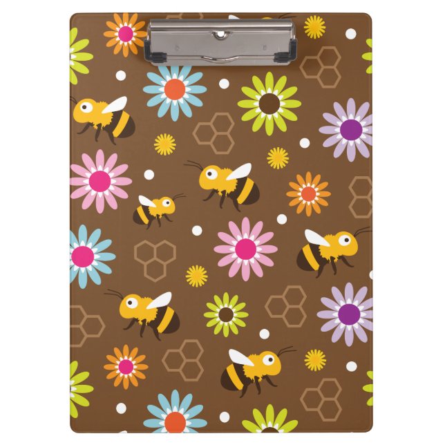 Bee & Flowers Clipboard (Front)