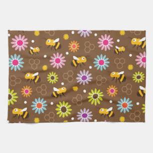 Bee & Flowers Kitchen Towel