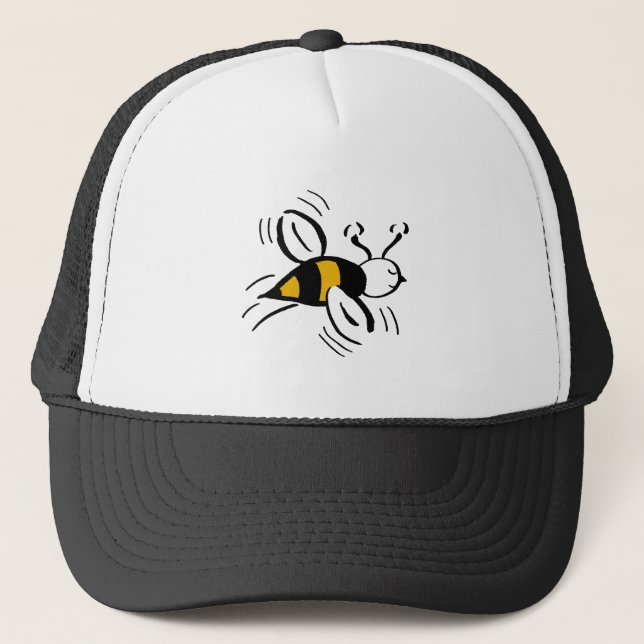 Bee Free Honey and Black Trucker Hat (Front)