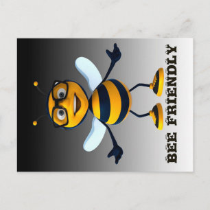 Bee Friendly Bee Gifts ,I Love Bee,Beekeeping Gift Announcement Postcard