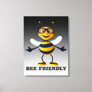Bee Friendly Bee Gifts ,I Love Bee,Beekeeping Gift Canvas Print