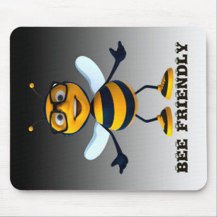 Bee Friendly Bee Gifts ,I Love Bee,Beekeeping Gift Mouse Pad