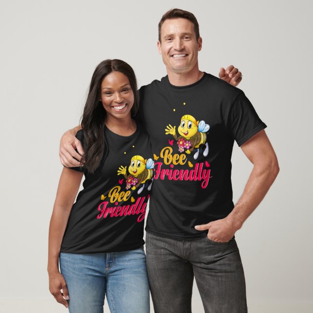 Bee Friendly Cartoon T-Shirt (Unisex)