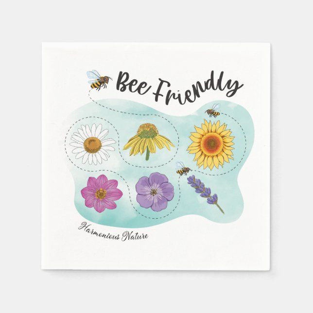 Bee friendly - Harmonious Nature Napkin (Front)