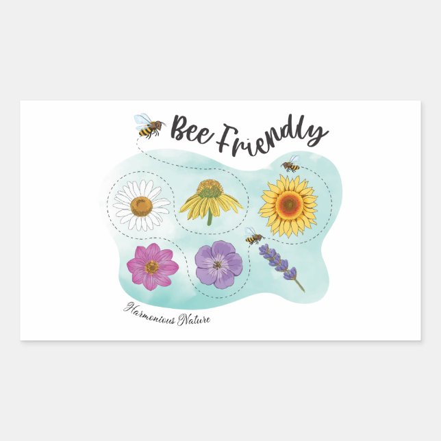 Bee friendly - Harmonious Nature  Sticker (Front)