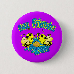 Bee Friends 2 Inch Round Button