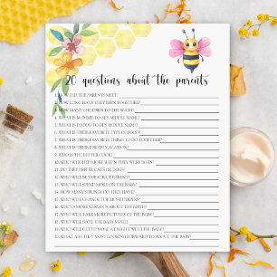 Bee - games - 20 questions about the parents