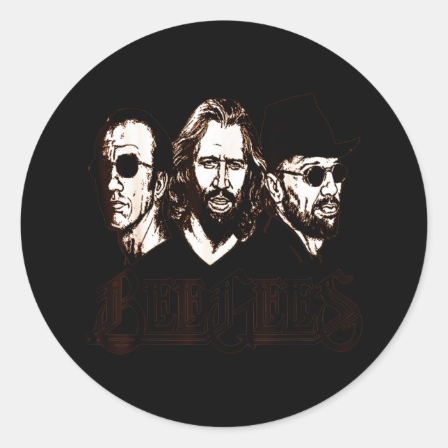 Bee Gees For Men And Women Fan Gifts Classic Round Sticker (Front)