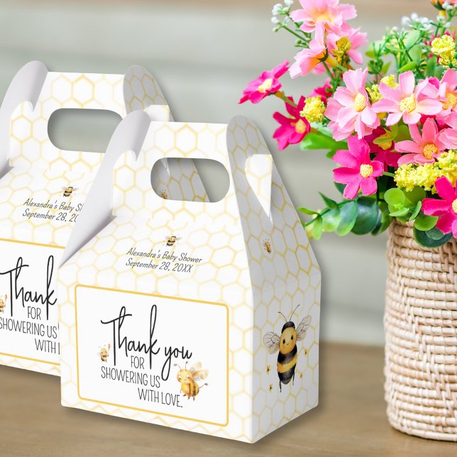 Bee Gender Neutral Sweet Baby Shower Thank You Favor Box (Creator Uploaded)