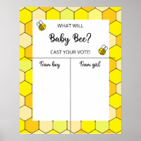 Bee Gender reveal Boy or Girl chart