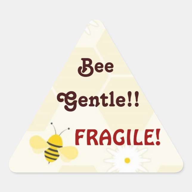 Bee Gentle - Fragile Mailing Stickers (Front)