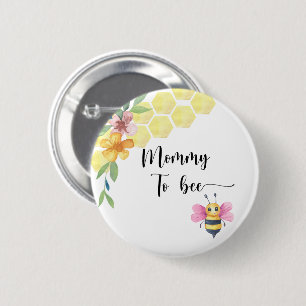 Bee girl baby shower. Mommy to bee 2 Inch Round Button