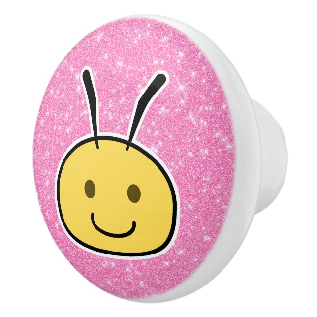 Bee Glitter Ceramic Knob (Right)