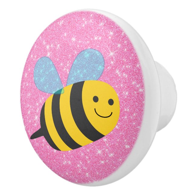 Bee Glitter Ceramic Knob (Right)
