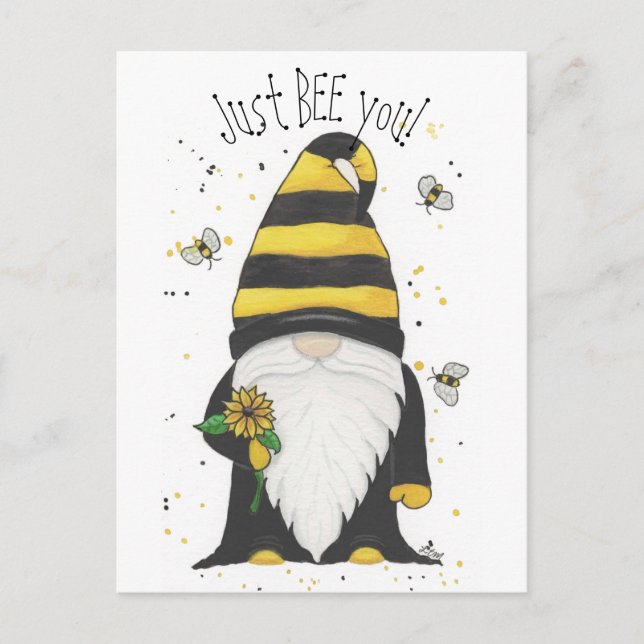 Bee Gnome - Just BEE you! Postcard (Front)
