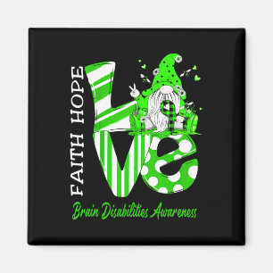 Bee Gnome Love Brain Disabilities Awareness Magnet