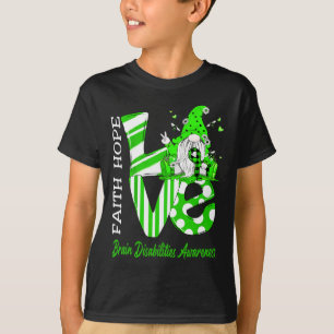 Bee Gnome Love Brain Disabilities Awareness T-Shirt