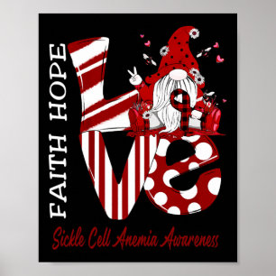 Bee Gnome Love Sickle Cell Anemia Awareness  Poster