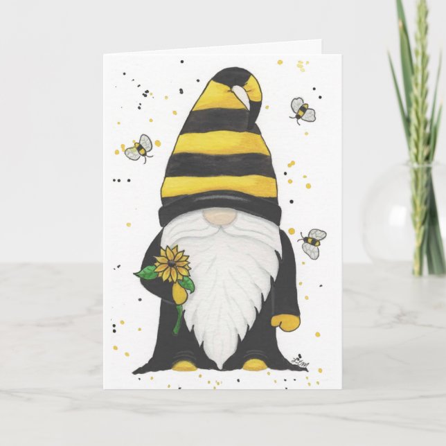 Bee Gnome Note Card (Front)