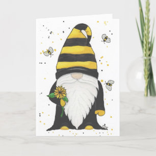 Bee Gnome Note Card